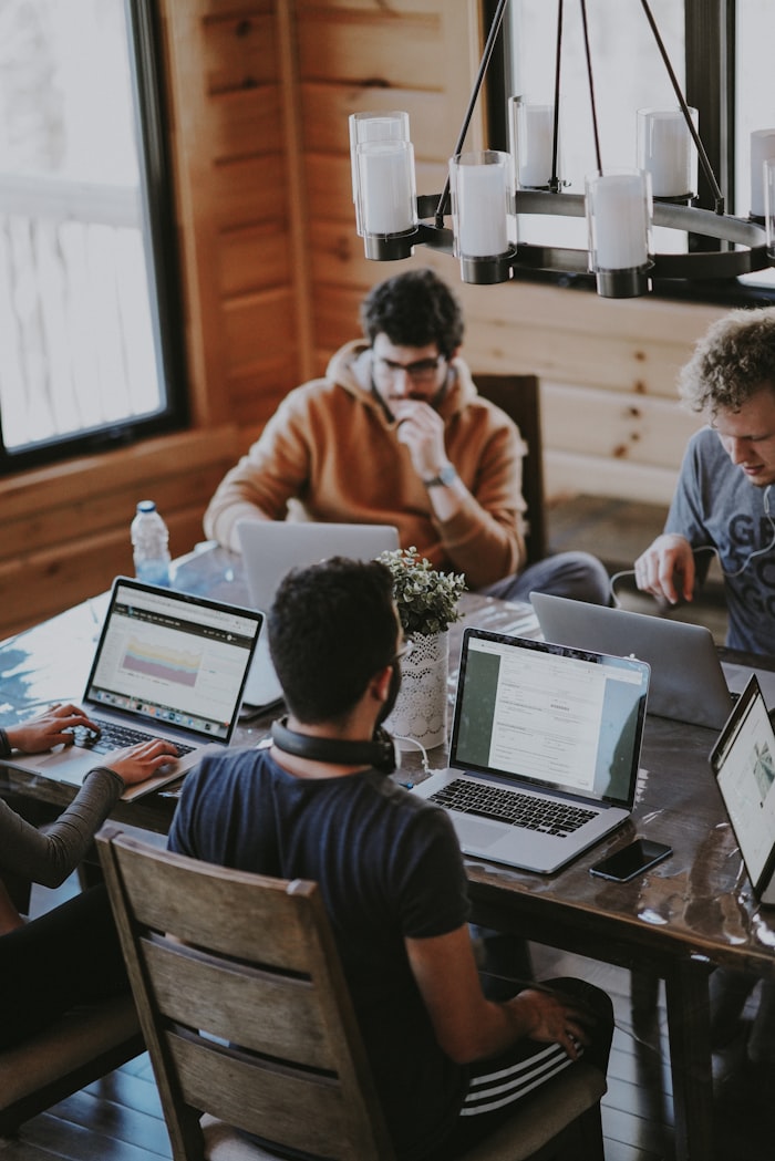 Accounting professionals in discussion